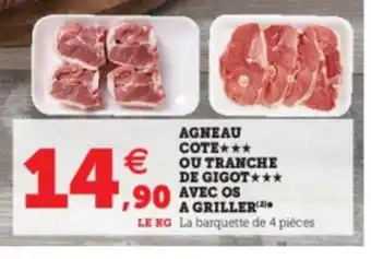 Super U Agneau Cote Ou Tranche de Gigot offre