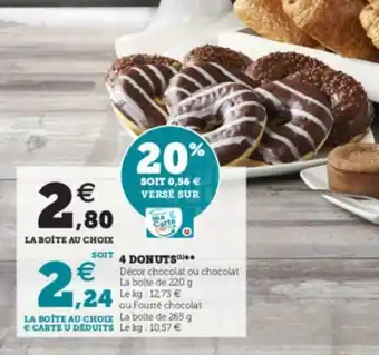 Super U 4 Donuts offre