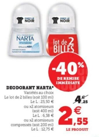 Super U Deodorant Narta offre