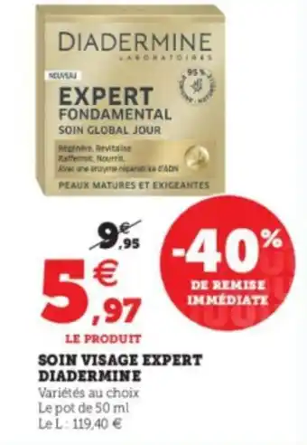 Super U Soin Visage Expert Diadermine offre