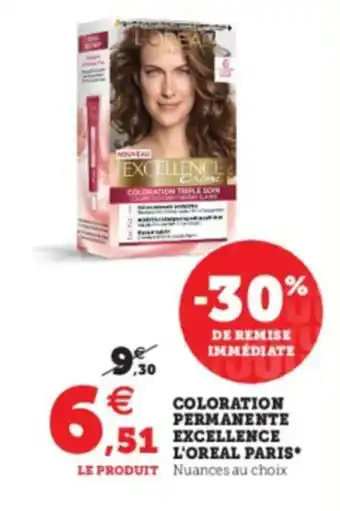 Super U Coloration Permanente Excellence offre