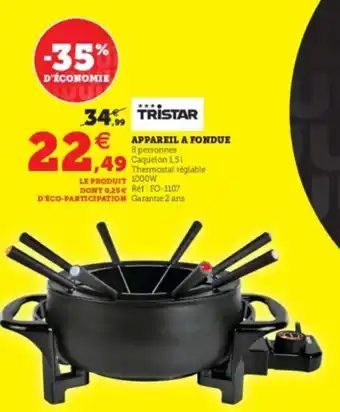 Super U Appareil A Fondue offre