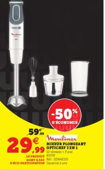 Super U Mixeur Plongeant offre