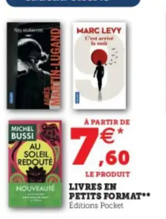 Super U Livres En Petits Format offre