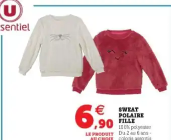 Super U Sweat Polaire Fille offre