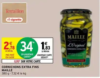Intermarché Cornichons Extra Fins Maille offre