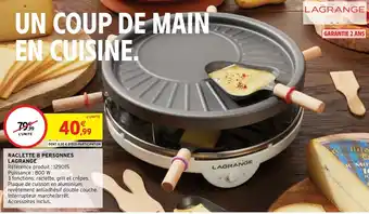 Intermarché Raclette 8 Personnes Lagrange offre