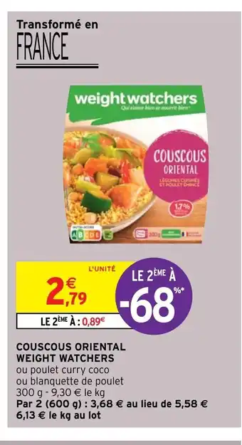 Couscous Oriental Weight Watchers