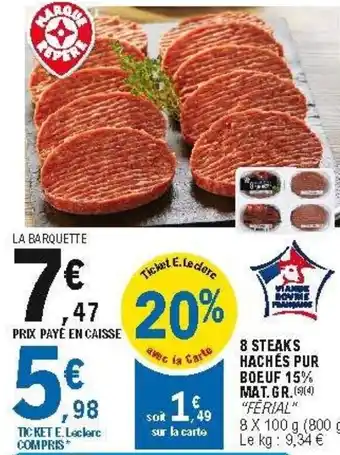 E.Leclerc 8 steaks offre