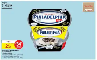 Intermarché Spécialité Au Fromage Frais Nature Philadelphia offre
