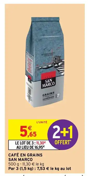 Intermarché Café En Grains San Marco offre