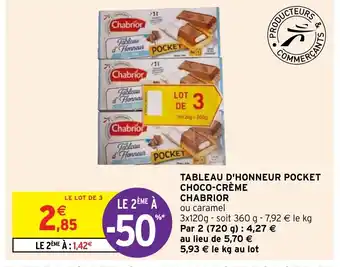 Intermarché Tableau D'Honneur Pocket Choco-Créme Chabrior offre