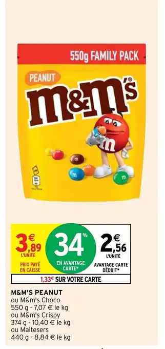 Intermarché M&M'S Peanut offre