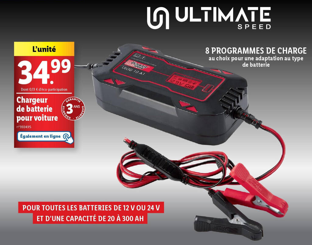 Promo ULTIMATE Chargeur de batterie pour voiture chez Lidl