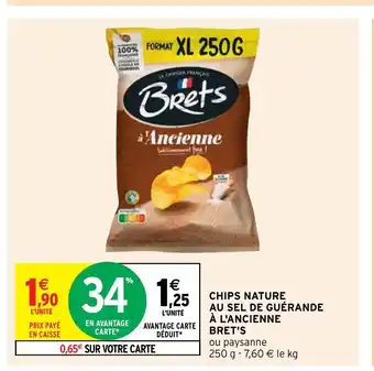 Intermarché Chips Nature Au Sel De Guérande A L'Ancienne Bret's offre