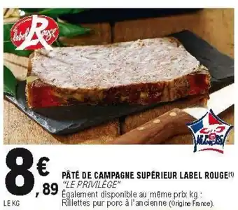 E.Leclerc Pâté de campagne offre