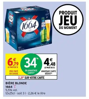 Intermarché Biére Blonde 1664 offre