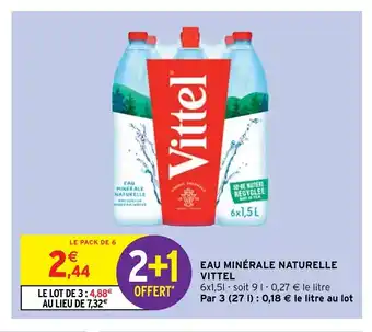 Intermarché Eau Minérale Naturelle Vittel offre