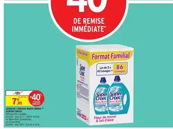 Intermarché Lessive Liquide Bora Bora Super Croix offre