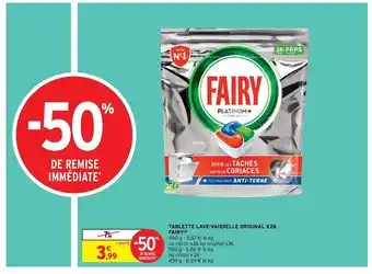 Intermarché Tablette Lave-Vaisselle Original X26 Fairy offre