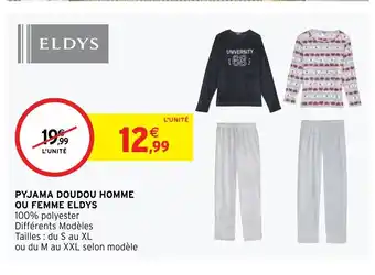 Intermarché Pyjama Doudou Homme Ou Femme Eldys offre