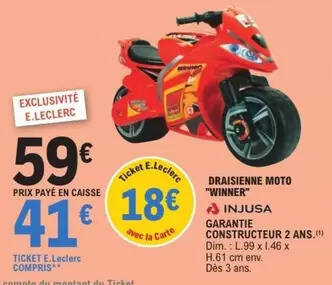 E.leclerc draisienne moto winner