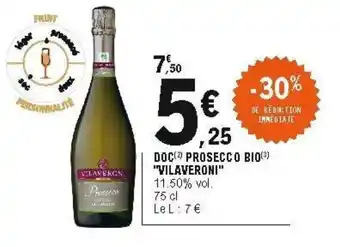 E.Leclerc Doc prosecco bio offre