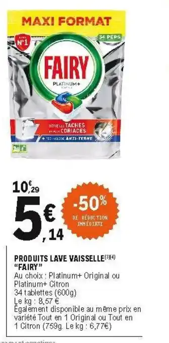 E.Leclerc Produits lave vaisselle offre