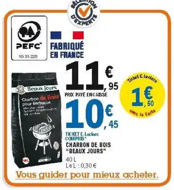 E.Leclerc Charbon de bois offre