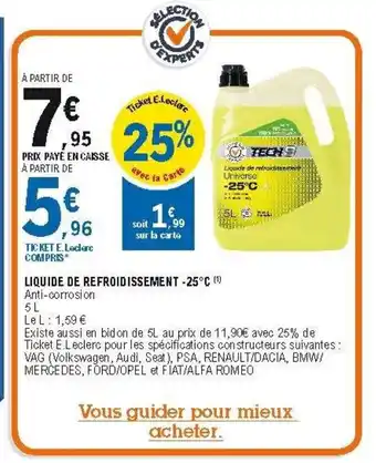 E.Leclerc Liquide de refroidissement offre