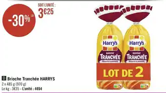 Géant Casino Harrys brioche tranchée offre