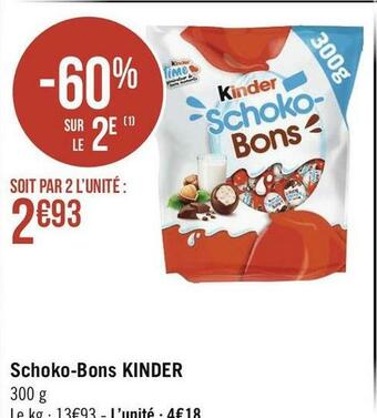 Géant Casino Kinder schoko-bons offre
