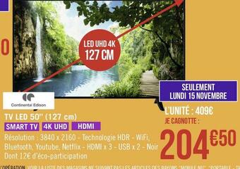 Continental edison tv led 50’’ (127 cm)
