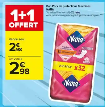 Carrefour Market Nana duo pack de protections féminines offre