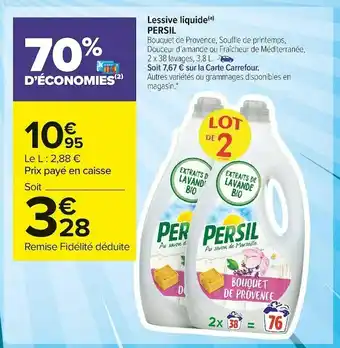 Carrefour Market Persil lessive liquide offre