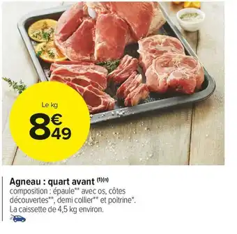 Agneau : quart avant