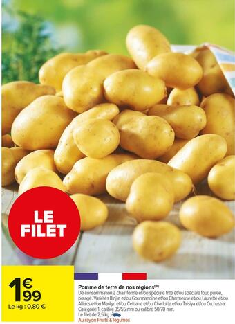 Carrefour Market Pomme de terre de nos régions offre