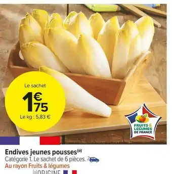Carrefour Market Endives jeunes pousses offre