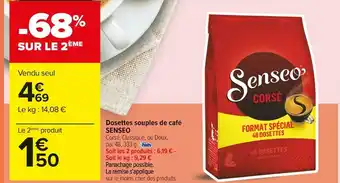 Carrefour Market Senseo dosettes souples de café offre