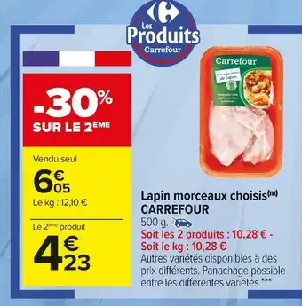 Carrefour lapin morceaux choisis