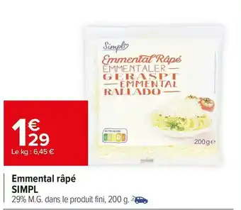 Carrefour Market Simpl emmental râpé offre