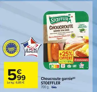 Carrefour Market Stoeffler choucroute garnie offre