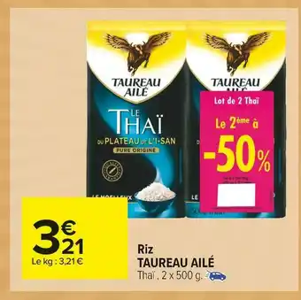 Carrefour Market Taureau ailé riz offre