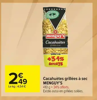 Menguy’s cacahuètes grillées à sec