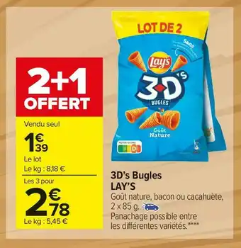 Carrefour Market Lay’s 3d’s bugles offre