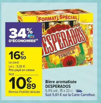 Carrefour Market Desperados bière aromatisée offre