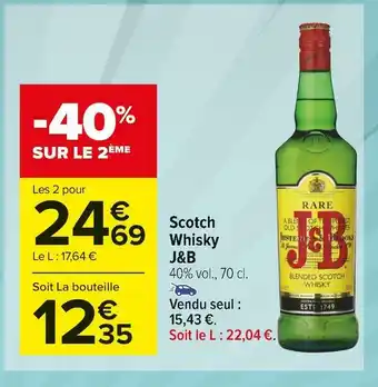Carrefour Market J&b scotch whisky offre