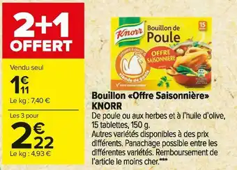 Carrefour Market Knorr bouillon «offre saisonnière» offre