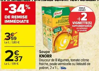 Carrefour Market Knorr soupe offre