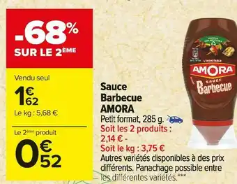 Carrefour Market Amora sauce barbecue offre